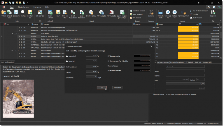 Der neue Dark-Mode in GAEB-Online 2023