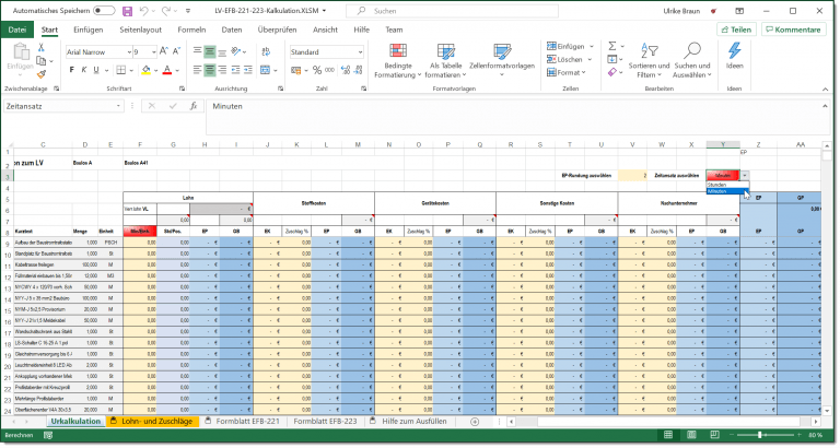 Update: Excel-EFB für GAEB-Online 2025 – V1.63