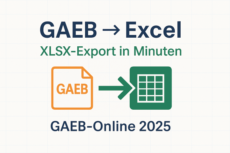 GAEB nach Excel mit GAEB‑Online 2025