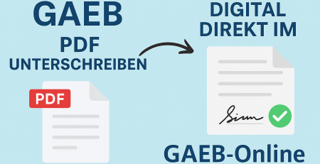 Digitale Unterschrift für GAEB-PDFs