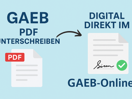 Digitale Unterschrift für GAEB-PDFs