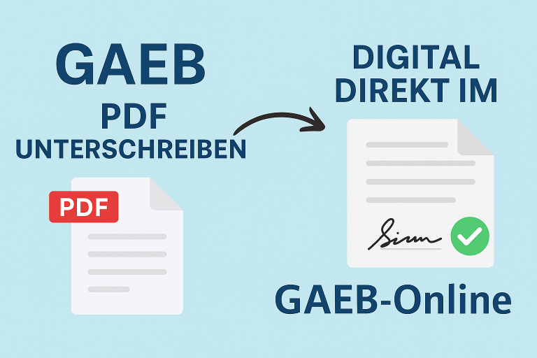 Digitale Unterschrift für GAEB-PDFs