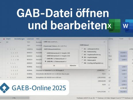 GAEB-Datei öffnen und bearbeiten